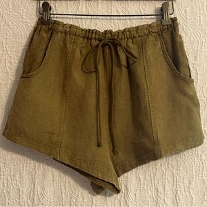 Free People Mirella Linen & Cotton Drawstring Shorts